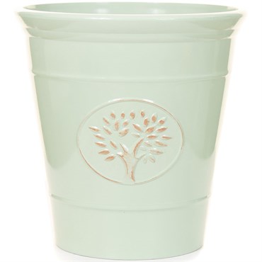 Sun Ceramica 15.75" Country Garden Pot Green