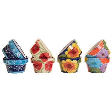 Sunshine Ceramica 8pc 8.5" Hat Pots Mixed Case