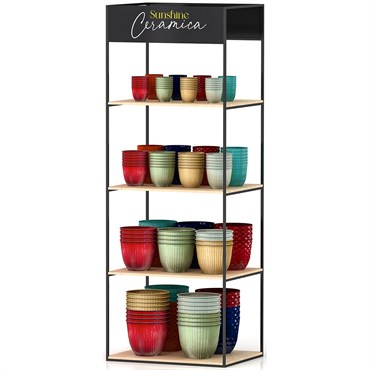 Sun Ceramica 160pc Indoor San Miguel Metal Planter Assortment - Image 2
