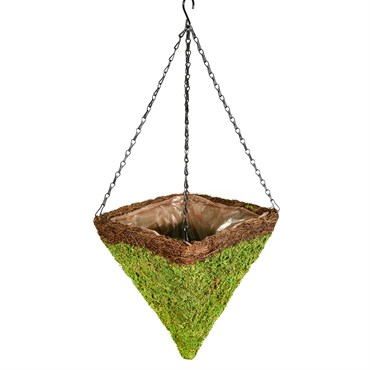 SuperMoss 12.5" Hanging Basket Pyramid Wicker