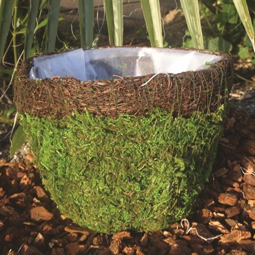 SuperMoss 3pc Set Vineyard Round Moss Deco Baskets