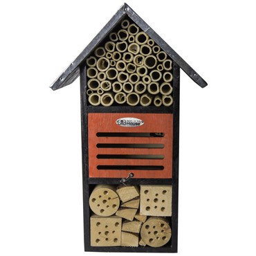 SuperMoss Beneficial Bug Hotel Iris Black with Metal Roof