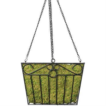 SuperMoss 12" Black Hammer London Square Hanging Basket