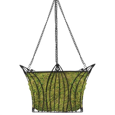 SuperMoss 12" Black Hammer Leeds Square Hanging Basket