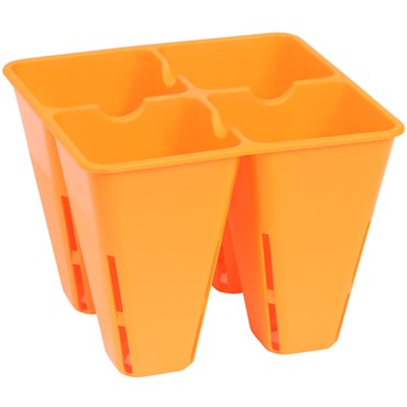 Sunpack 4 Cell Plug Tray Insert Orange