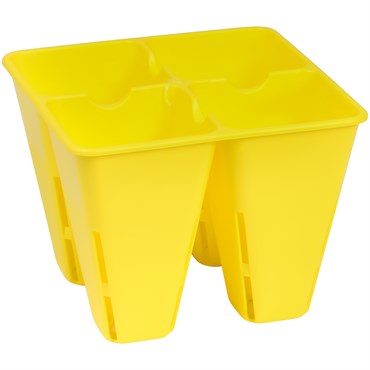 Sunpack 4 Cell Plug Tray Insert Yellow