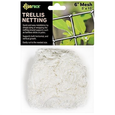 SunPack 5'x15' Woven Trellis Netting 6" Mesh