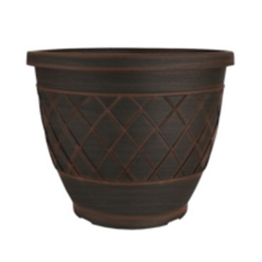 Southern Patio 13" Lacis Round Planter