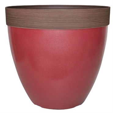 Southern Patio 15" Hornsby Planter Red Finish