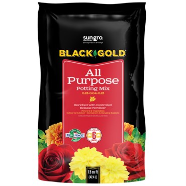 Black Gold All Purpose Potting Soil w/CRF 1.5cf (50/PL)