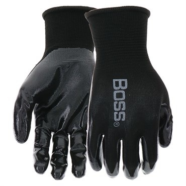 SWI Boss Grip Nitrile Glove Medium Black