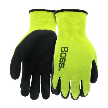 SWI Boss High-Vis Polyester Knit Latex Palm Medium