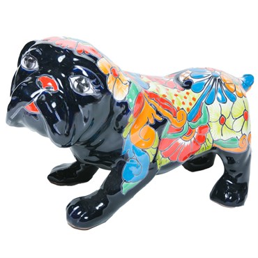 Talavera 10"H x 17"W Bulldog