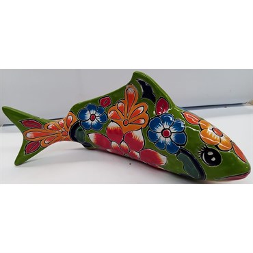 Talavera 10.5" Koi Fish Statue