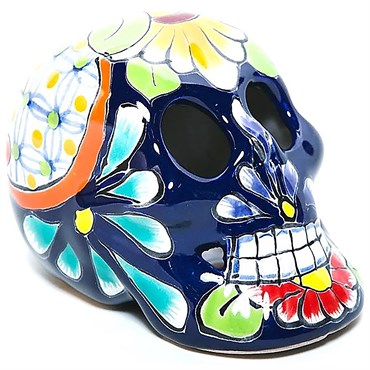 Talavera 5" Skull Statue
