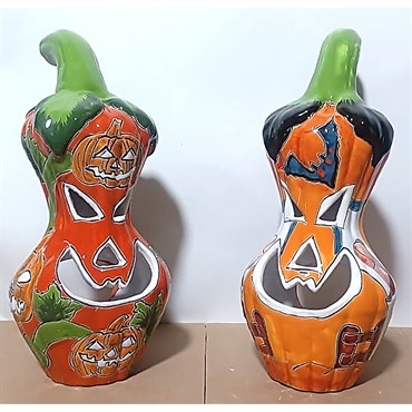Talavera 15"H x 7"W Peanut Pumpkin