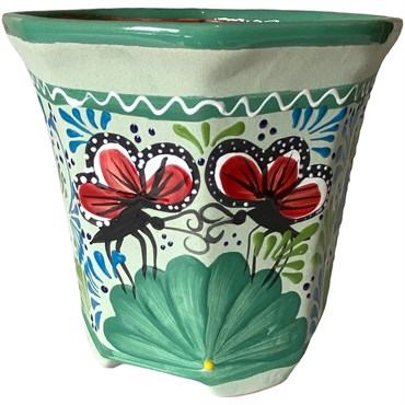 Talavera 8" Bella Especial Octagonal Pot Teal