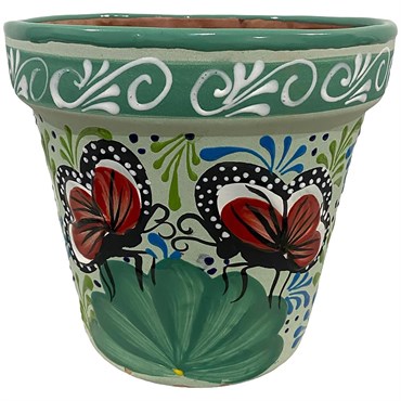 Talavera 7" Bella Especial Flower Pot Teal