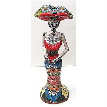 Talavera 20" Catrina with Hat