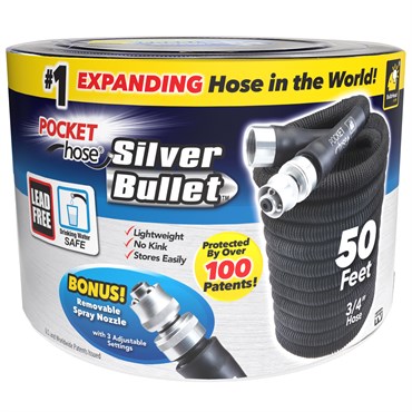 Telebrands 50' Pocket Hose Silver Bullet