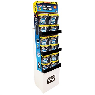 Telebrands 12pc 50' Pocket Hose Silver Bullet Floor Display