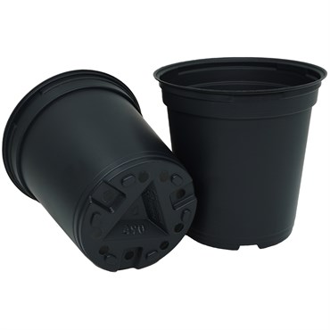 TO Plastics RP-490 Quart Round Pot, Black, 4.90in D x 4.90in H, 1.0 Quart — Single Unit