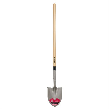 Truper 48" Handle Round Point Shovel Rolled Step