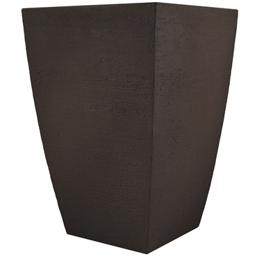 Tusco 23" Modern Tall Square Planter Espresso