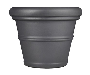 Tusco 13.5" Rolled Rim Planter Slate