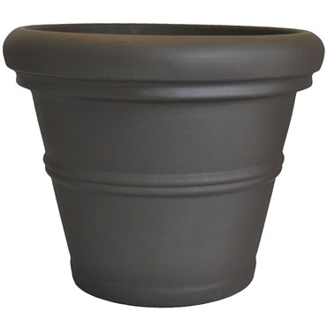 Tusco 15.5" Rolled Rim Planter Espresso