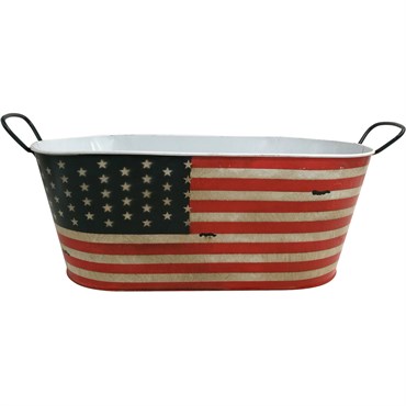VCS 17" Stars And Stripes Oval Planter