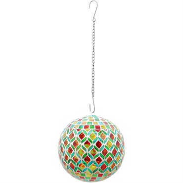 VCS 8" Yellow & Green Hanging Glass Globe