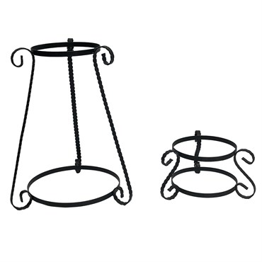 VCS 2pc Metal Scroll Globe Holder 15/5