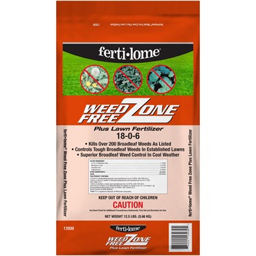 Fertilome 12.5# Weed Free Zone Plus Lawn Fertilizer 18-0-6