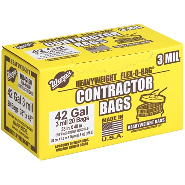 Warps 20ct Roll 3M 33"x48" 42gal Can Liner