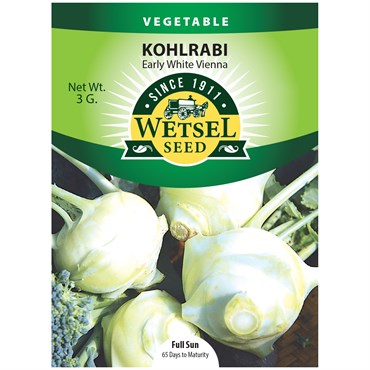 Kohlrabi, Early White Vienna 3 Grams