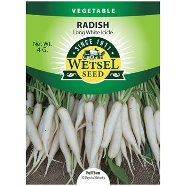 Radish, Long White Icicle 4 Grams