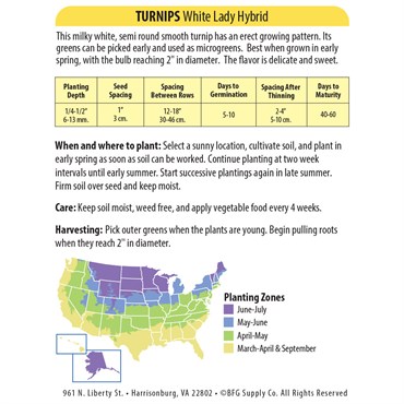 Turnips, White Lady 500mg - Image 2