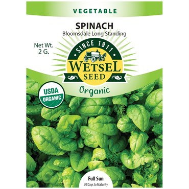 Spinach, Organic Bloomsdale 2 Grams