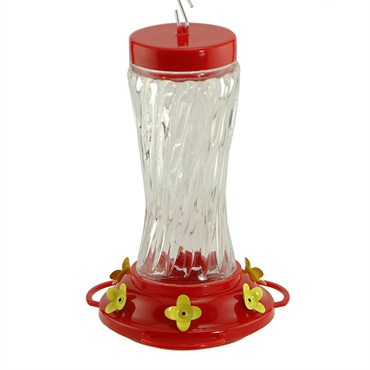 Audubon Woodlink 16oz Swirl Glass Hummingbird Feeder