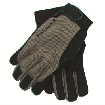 WWG Manswork MicroSuede Dark Gray Stretch Work Glove Large