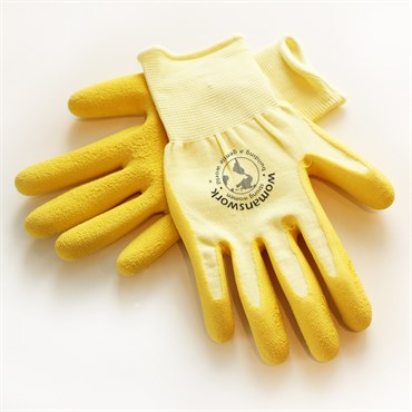 WWG Medium Yellow Weeding Glove Latex Dipped