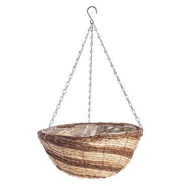 WSP 14" Banana Leaf Spiral Hanging Basket