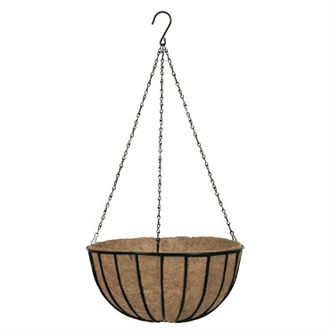 WSP 14" Black Trad Hang Basket w/ Liner