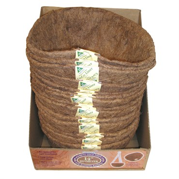 WSP 16" Basket Shaped Coco Liner in Display Carton