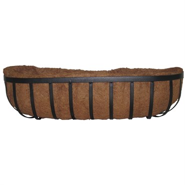 WSP 30" Forge Trough Wall Planter w/ Coco Liner