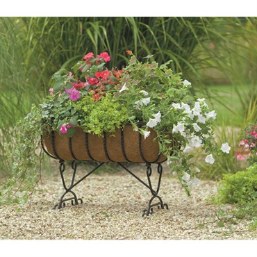 WSP 24" Blacksmith Cradle Planter With Coco Liner