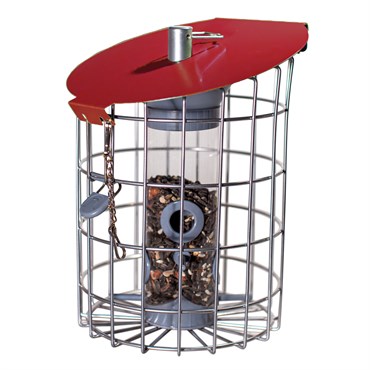 WSP Nuttery Roundhaus Seed Feeder Red