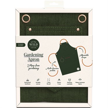 We The Wild Gardening Apron Green Recycled Canvas
