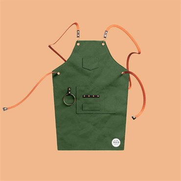 We The Wild Gardening Apron Green Recycled Canvas - Image 2